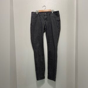 Prana size 10 grey Kara jeans herringbone  pattern